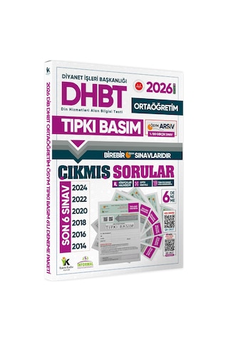 2026 Kpss-dhbt Ortaöğretim ÖSYM Çıkmış Soru Tıpkı Basım 6lı Kitapçık Türkiye Geneli Deneme Paketi