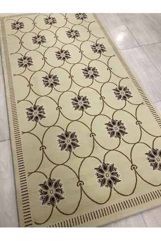 Saray Halı Tifanny 10545 R 100X200 Kahve Krem Yolluk 2 Metre !