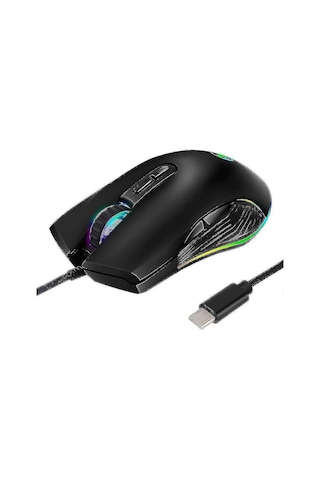 Usb-c Mouse Type C Ergonomik Kablolu Mouse Rgb Oyun Mouse Optik Mouse - Yuhao