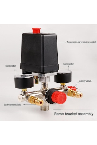 Hava Kompresörü Basınç Anahtarı Kontrolü Vana 90-120psi Basınç Regülatörü-scntcv