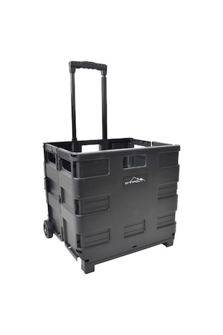 Katlanır Tekerlekli Kamp Kasası Siyah / Mgöktürkmangalları