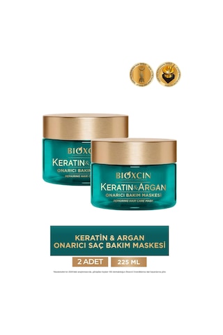 Bioxcin Keratin & Argan Onarıcı Bakım Maskesi 225 Ml 2 Adet