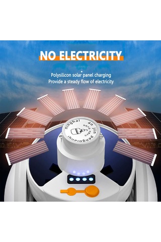 Eunewr Solar Enerji Kamp Lambası, 45 Led Kamp Lambası, Kancalı Mavi