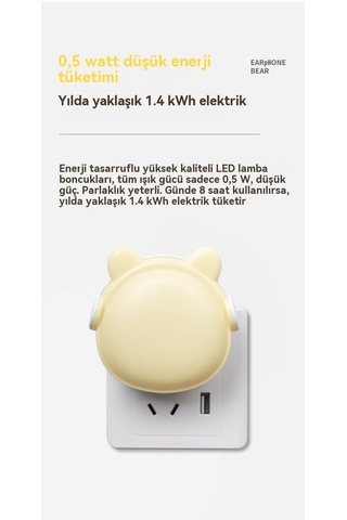 Aurora Işık Kontrollüindüksyon Göz Korumasıyımışışıkuzaktan Kumanda Lambası Sarı