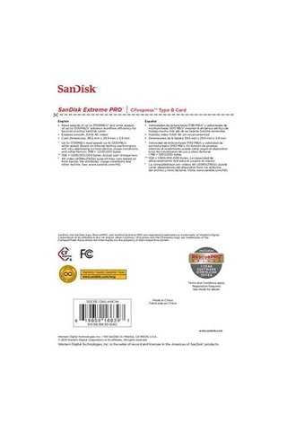 Sandisk 128gb Cfexpress Xod Extreme Pro Kart