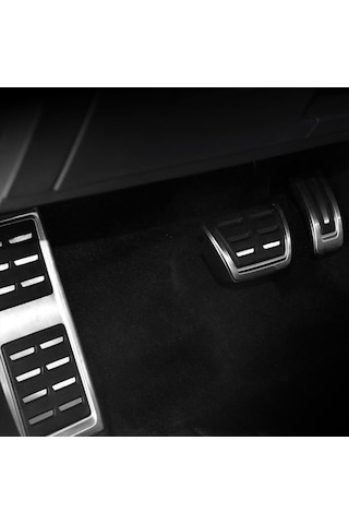 Bosphorusboutique Paslanmaz Çelik Araba Pedalları Vw Seat Leon 5f Mk3 2013-2019 Mk4 2020 - 2022 Lhd Golf Mk7 7 Vıı 2014-2021 Rest Pedal Hb