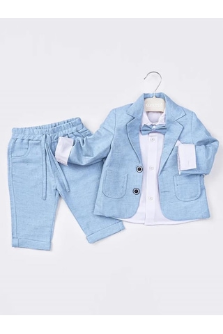 Concept Kids Concept Papyonlu Ceketli 4'lü 6-18 Ay Takım - Mavi