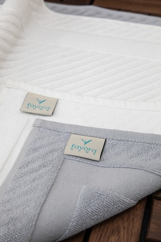 Leoline %100 Pamuk Premium 2'li Ayak Havlusu - Gri - Beyaz Gri - Beyaz