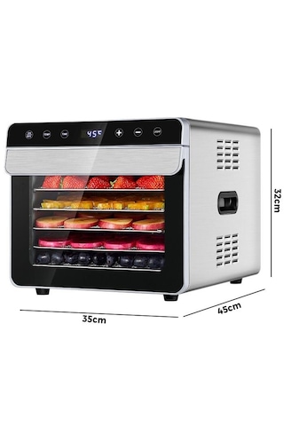 Dalle Ss-06a Paslanmaz Meyve Sebze Kurutma Makinesi 6 Tepsi