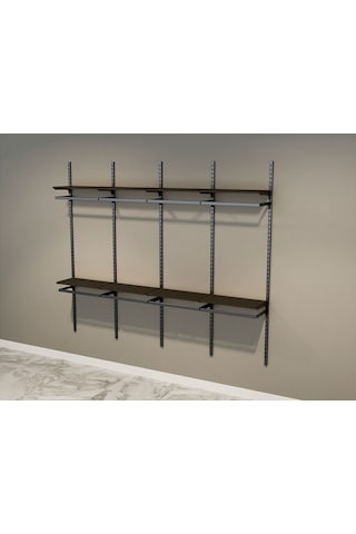 Dekoratif Giyinme Odası Raf Sistemleri & Oda İçi Dekoratif Gardrop Raf Sistemi Siyah