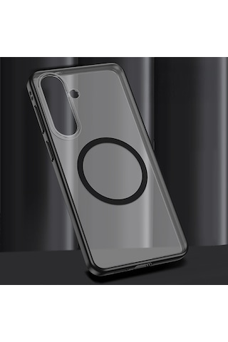 Galaxy S26 Uyumlu Kılıf M-safe Şarj Özellikli Mat Arka Yüzey Wlons Lola Kapak Siyah Siyah