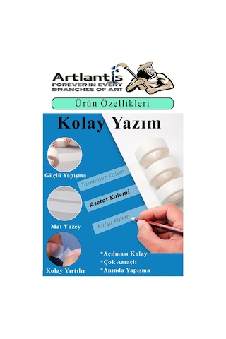 Görünmez Bant 19x33 Metre 1 Adet Şeffaf Görünmez Bant Aydınger Yazılabilir Mat Bant Büro Bandı Selefon Bant 1