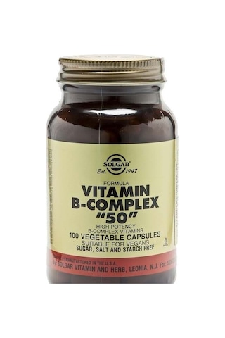 Solgar Vitamin B-Complex 50 100 Kapsül