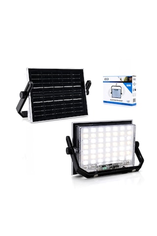 100w Güneş Enerjili Led Işık Solar Projektör - Fener Kamp - Dış Mekan 3 Farklı Led Işık 348960 Lmb