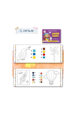 3-6 Yaş Sayılarla Boyama Kitabı Kodlama Mantığı & Zeka Geliştirici Etkinlik