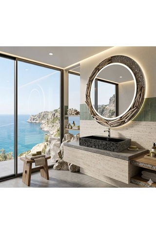 Ideal Standard - Plain Siyah Motifli Tezgah Üstü Lavabo 50 Cm - Z2506- Siyah, Desenli