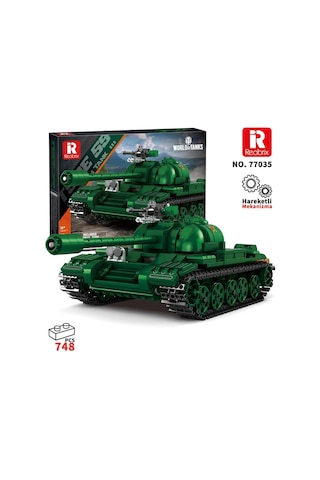Reobrix 77035 World Of Tanks Çin Orta Tankı Type 59 Yaratıcı Yapı Blok Seti Building Blocks Chinese Medium Tank - 748 Parça