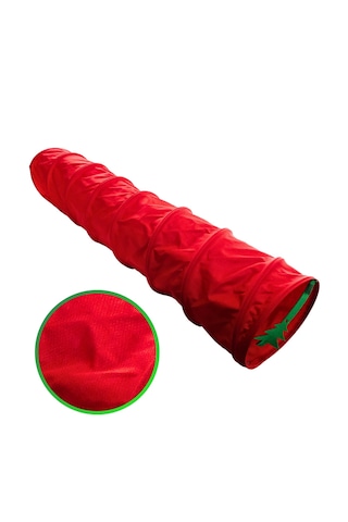 Miyav Kırmızı Renkli Uzun Kedi Tüneli 125 Cm