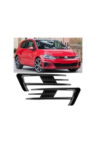 S-Dizayn  Volkswagen Golf 7 Sis Farı Çerçevesi Piano Black 2014-2017
