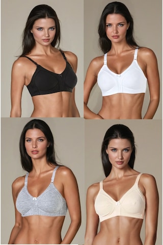 4'lü Toparlayıcı Kadın Penye Sütyen Nbb351 Asorti