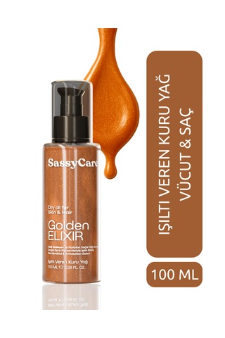 Sassycare Golden Elixir Saç Ve Vücut İçin Işıltılı Kuru Yağ