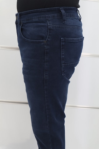 Hacker Dmctekstil Erkek Lacivert Normal Bel Normal Kesim Boru Paça Büyük Beden Jean Pantolon Lacivert