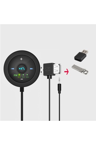 Suntek Araba Bluetooth 5.0 Alıcı 3.5mm/usb Için Radyo Araba