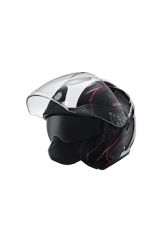 Scoyco Of-669 Shuttle Güneş Vizörlü Açık Yarım Kask Beyaz - Siyah