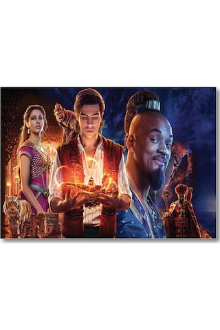 Cakasepetim Aladdin, Cin Ve Prenses Film Görseli Ahşap Mdf Tablo