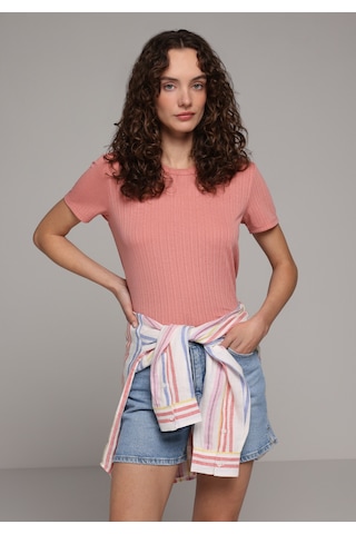 Colin's Colins Regular Fit Yuvarlak Yaka Düz Kadın Pembe Kısa Kol Tişört Cl1080442 Q1.v1 Prs