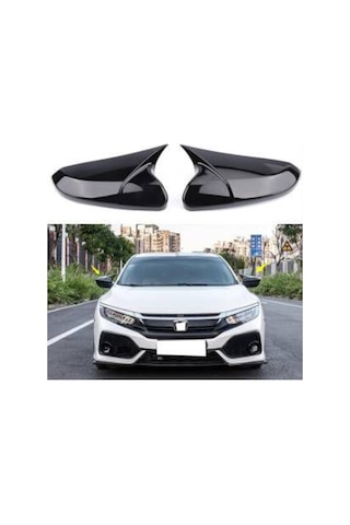 Honda Civic Fc5 2016-2019 Yarasa Ayna Kapağı Batman Piano Black
