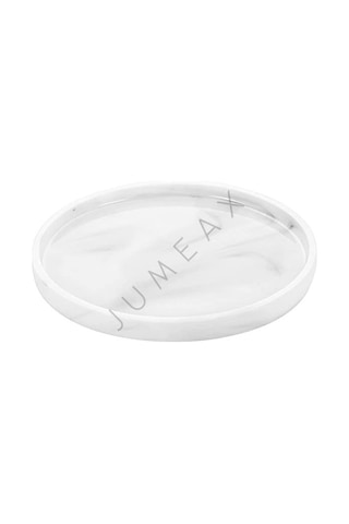 Jumeax Lormont Mermer Beyaz Orta Boy Yuvarlak Tepsi