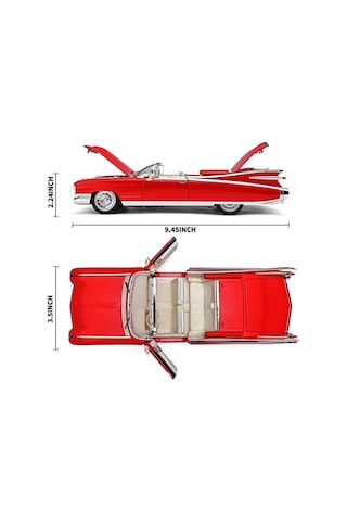 Hobiez World 1:24 Lisanslı Cadillac  Eldorado Kapıları ve Kaputu Açılabilir Model Araba