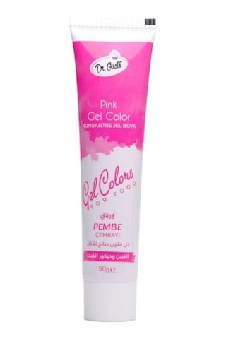 Dr Gusto Tüp Jel Gıda Boyası Pembe - 50 Gr