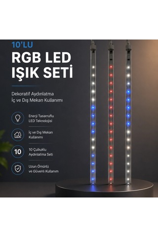 Kayan Yıldız Efektli Rgb Led Işık Seti İç Ve Dış Mekan Kullanımı