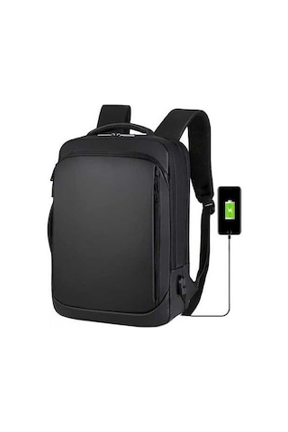 Didadodo Sırt Çantası - 20l, 15.6 Bilgisayar, Su Geçirmez, Siyah, Pratik Tasarım Siyah