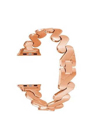 Apple Uyumlu  Watch 10 Serisi 42mm Kordon Krd-80 Metal Bilezik Strap Kayış