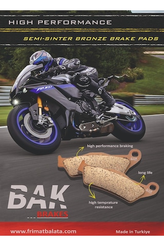 Bak Brakes Fmb-009-s Cf Moto Z-force 1000, U-force 1000, C-force 100 Atv. Ön Fren Balatası Yarı Sinter Kalite