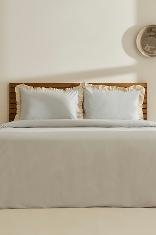 Kaşmir Home Lisa %100 Pamuk Çift Kişilik Nevresim Takımı Gri