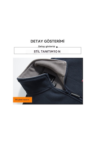 Sonbahar Ve Kış Sıcaklığı İçin Erkek Polar Ceket Siyah