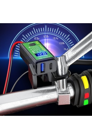Novahub Çift Usb Motosiklet Şarj Cihazı - Su Geçirmez, 4.8a Hızlı Şarj, 12-24v, Pd+qc3.0, Sae Uyumlu