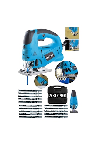 Steiner 4000 Watt Lazerli Otomatik Dekupaj Çantalı Mavi + 15 Uç