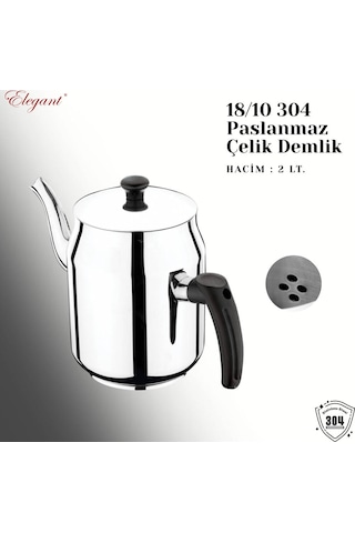 No3 Kahveci Demliği Bakalit Kulp - Siyah Siyah