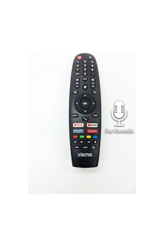 Altus Ses Komutlu Bluetooth Android Tv Kumandası - Netflix / Youtube Tuşlu