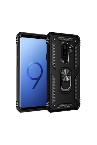 Galaxy S9 Plus Kilif Zore Vega Yüzüklü Standli Zirh Kilif 556703163