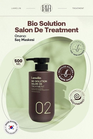 Lamelin Collagen İçeren Onarıcı Saç Bakım Maskesi Lamelin Bio Solution Salon Treatment 500 ml