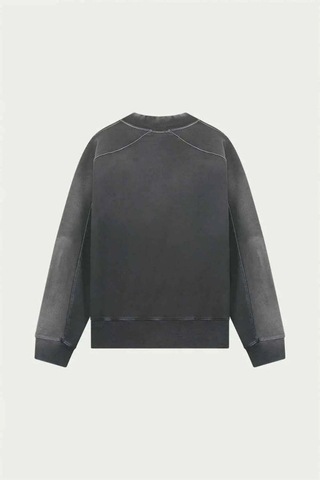 Ampere Organik Pamuk Oversized Theo Sweatshirt - Amsterdam Tasarımı, Portekiz Üretimi Siyah