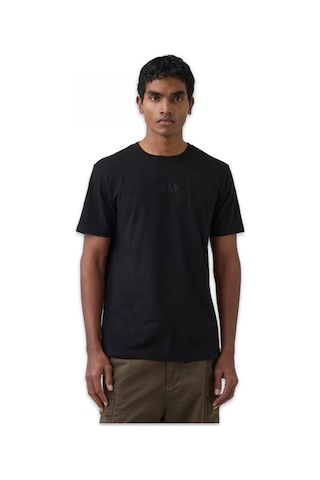 Gap 799323 V-frch Mini Logo Tee New T Siyah Erkek T-shirt-13601 Siyah