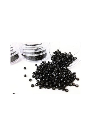 Siyah Mikro Kaynak Saç Boncukları 500’lü Kutuda