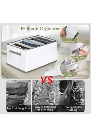 Dancemonkey Katlanabilir Giysi Dolabı Organizatörü: 9 Izgaralı Çekmece Düzenleyici Altın Altın